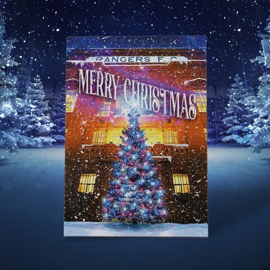 Christmas Card from the Rangers First Team with printed signatures